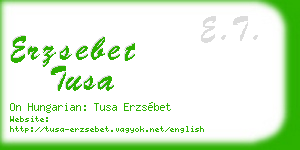 erzsebet tusa business card